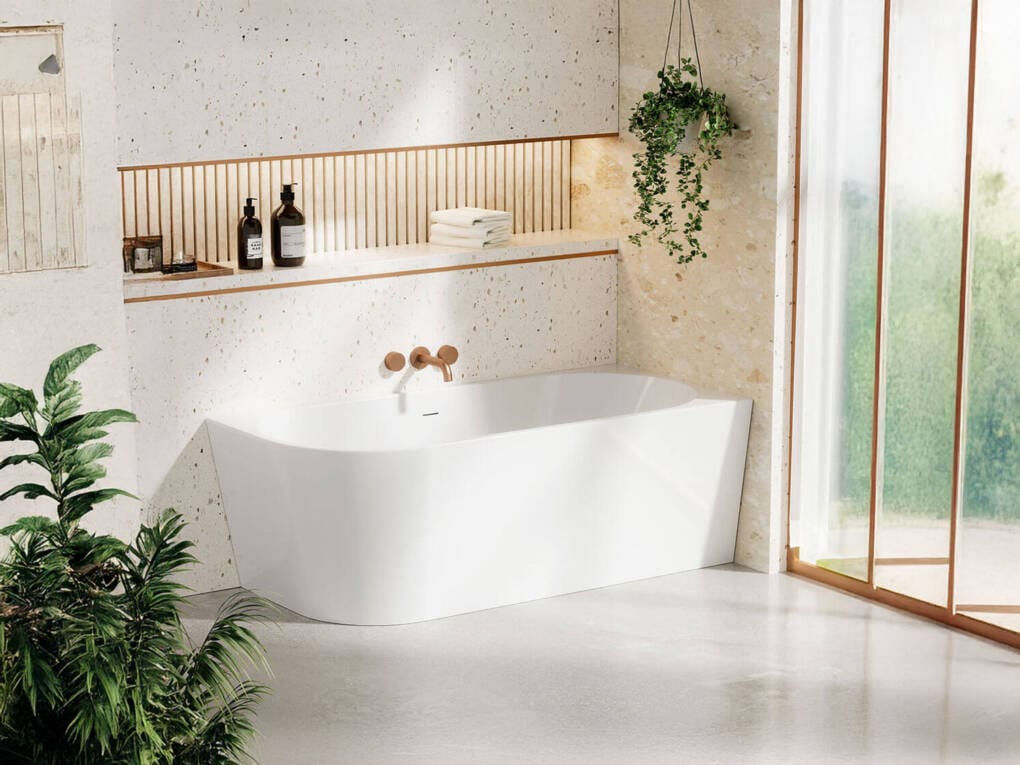Madrid Right-hand Back to Wall Corner Bath 160cm