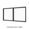 Double Panel Fixed Window Charcoal Lustre Inside