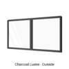 Double Panel Fixed Window Charcoal Lustre Outside
