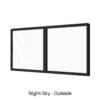 Double Panel Fixed Window Night Sky Outside