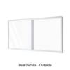 Double Panel Fixed Window Pearl White Outside