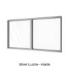 Double Panel Fixed Window Silver Lustre Inside