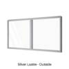 Double Panel Fixed Window Silver Lustre Outside