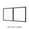 Double Panel Fixed Window Storm Front Outside