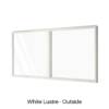 Double Panel Fixed Window White Lustre Outside