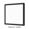 Single Fixed Panel Window Night Sky Outside