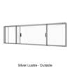 Double Sliding Window Silver Lustre Outside