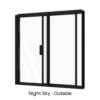 Single Sliding Window Night Sky Outside