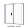 Single Sliding Window Pearl White Outside