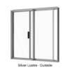 Single Sliding Window Silver Lustre Outside