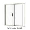 Single Sliding Window White Lustre Outside
