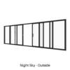 Six Panel Stacking Door Opens Centre Night Sky Outside