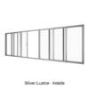 Six Panel Stacking Door Opens Centre Silver Lustre Inside