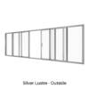 Six Panel Stacking Door Opens Centre Silver Lustre Outside