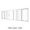 Six Panel Stacking Door Opens Centre White Lustre Inside