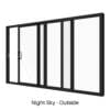 Three Panel Stacking Door Night Sky Outside