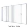 Three Panel Stacking Door Pearl White Inside