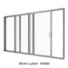 Three Panel Stacking Door Silver Lustre Inside
