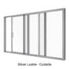 Three Panel Stacking Door Silver Lustre Outside