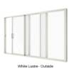 Three Panel Stacking Door White Lustre Outside