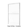 Single Double-Hung Window Pearl White Outside