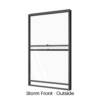 Single Double-Hung Window Storm Front Outside