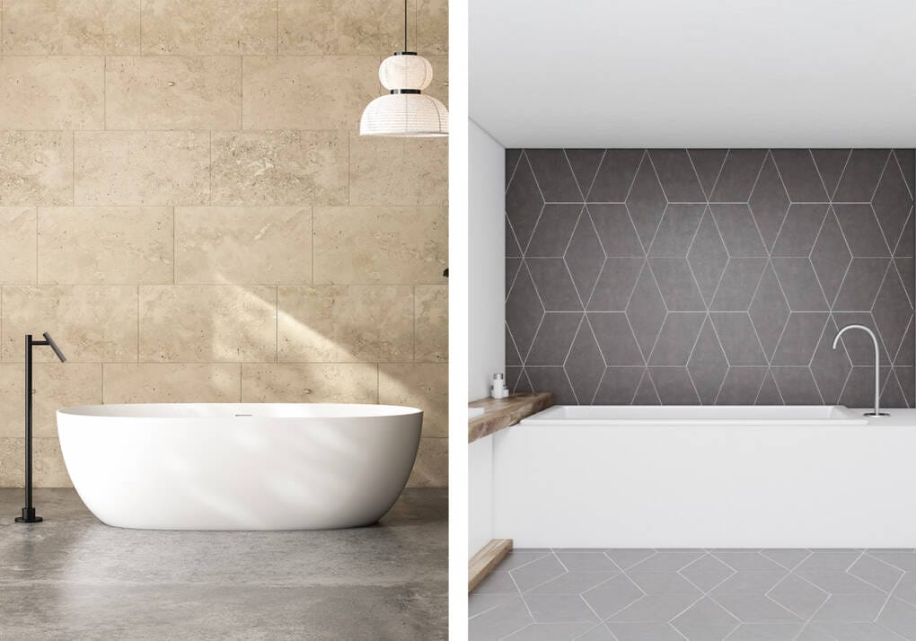 Freestanding Bath vs. Built-In Bath Side by Side comparison