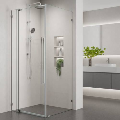 Alpine Frameless Pivot Door & Return Alpine Frameless Pivot Door & Return