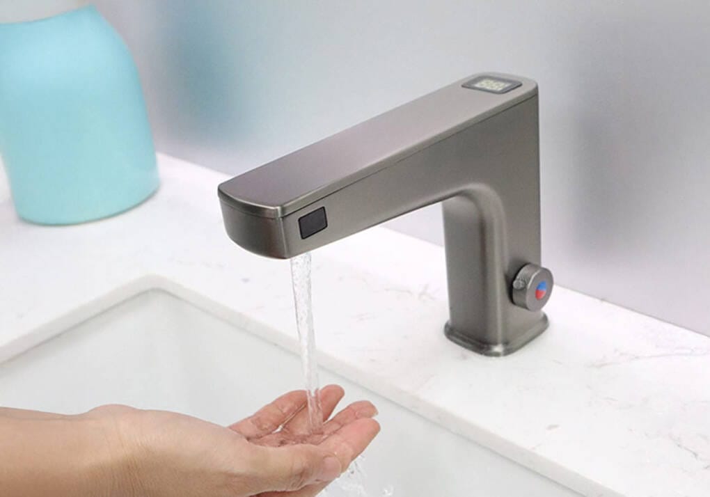 Galaxy Sensor Bathroom Basin Tap Brushed Nickel