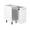 45cm Pull Out Utility Base Cabinet + Wire Laundry Hamper Basket baskets inside cabinets