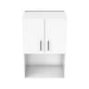 60cm Microwave Wall Cabinet front view, Sky Chrome Handles