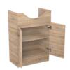 Jessica PVC Semi-Recessed 60cm R-Oak Doors Open