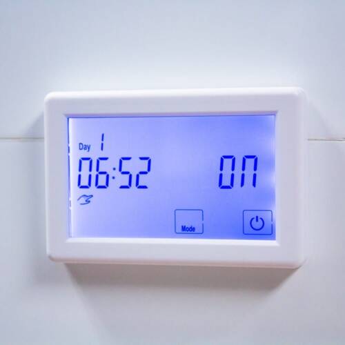 Digital Timer Switch for Heated Towel Rails White Horizontal