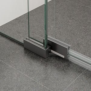 gunmetal shower hardware