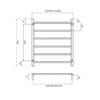 Brushed Nickel Round Ladder Towel Rail Specs