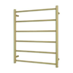 Non-heated Round Ladder Towel Rail Brushed Gold 700x830mm