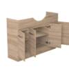 Jessica PVC Semi-Recessed 120cm R-Oak Doors Open
