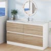 Rural Oak 150cm Marine Vanity Drawer Front