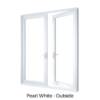 Double Front Entry Door Pearl White Outside