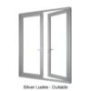 Double Front Entry Door Silver Lustre Outside