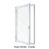 Single Front Entry Door Pearl White Inside
