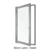 Single Front Entry Door Silver Lustre Inside
