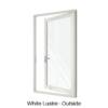 Single Front Entry Door White Lustre Outside