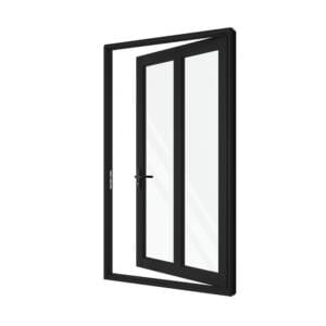 Single Front Entry Door with Single Vertical Midrail
