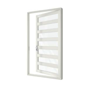 Single Front Entry Door with Six Horizontal Midrails