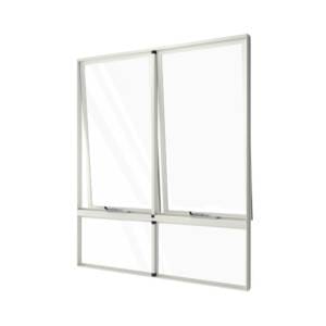 Double Awning Windows over Two Low Lites White Lustre
