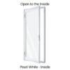 Single Hinged Door Pearl White Inside