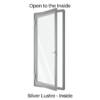 Single Hinged Door Silver Lustre Inside