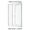 Single Hinged Door with Side Lite Pearl White Outside
