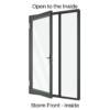 Single Hinged Door with Side Lite Storm Front Inside
